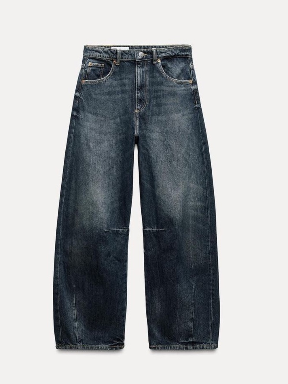 Zara TRF Baggy Balloon Mid Rise Jeans